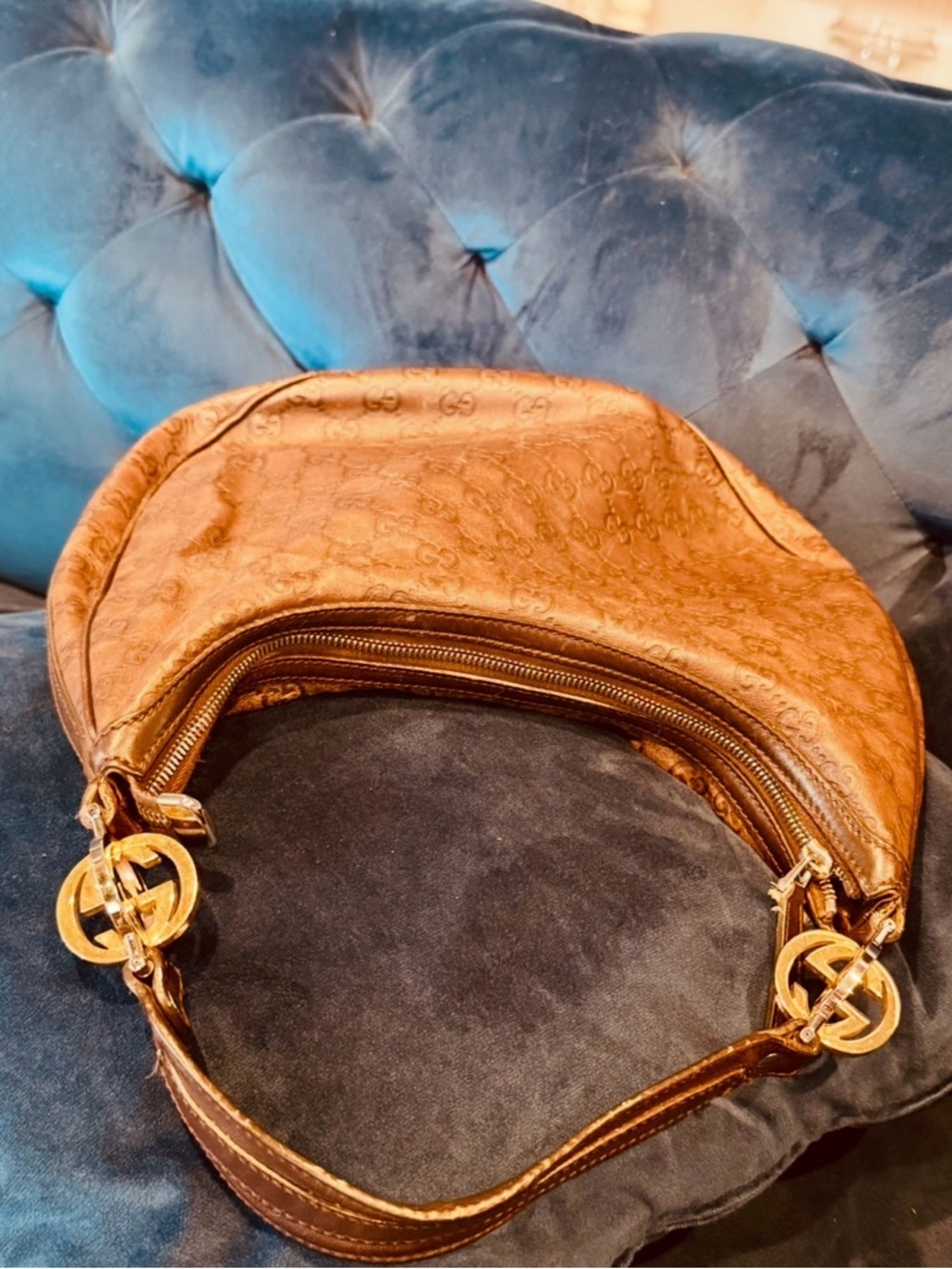 Gucci Brown Guccissima GG Twins Hobo - Picture 5 of 13